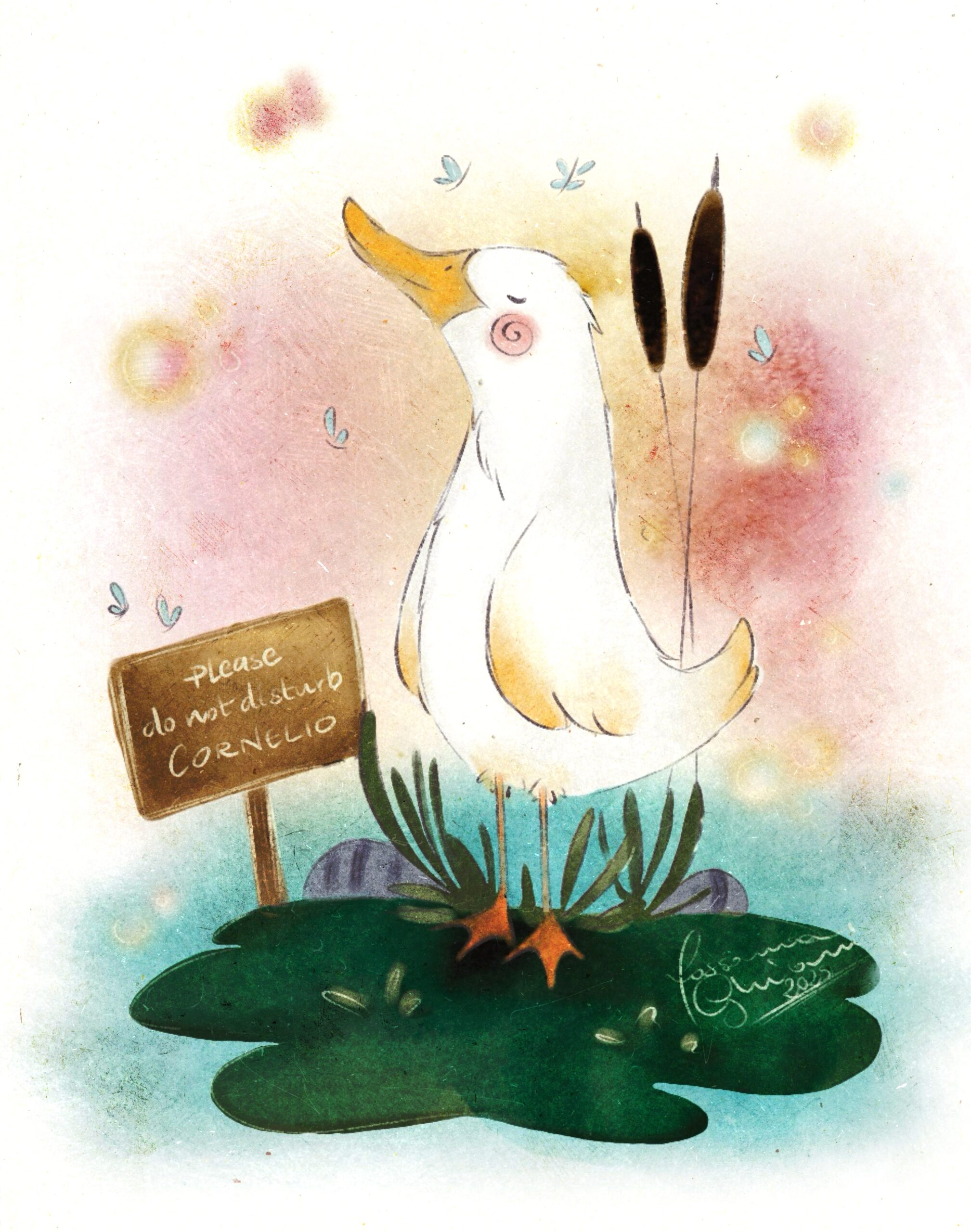 “Non disturbare Cornelio" ritratto illustrato di Ghiani Rossana